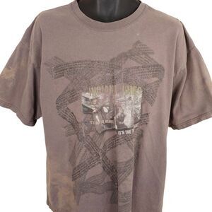 Vintage Indiana Jones T Shirt Mens Size XL Brown 90s Disney Action Film Movie